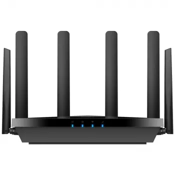 Stolový WLAN router Cudy P5 — Dualband Wi‑Fi 6, 5G Sub6, Dual NanoSIM, Gigabit Ethernet, 6 odnímateľných antén, 256 MB RAM