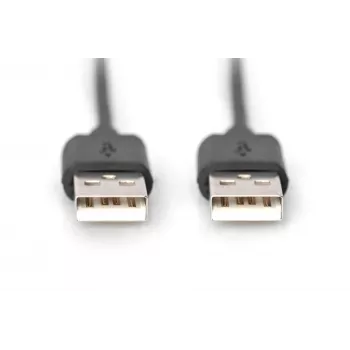 Assmann USB prepojovací kábel, Type-A M/M, 3,0 m, kompatibilný s USB 2.0, UL, čierny (AK-300100-030-S)