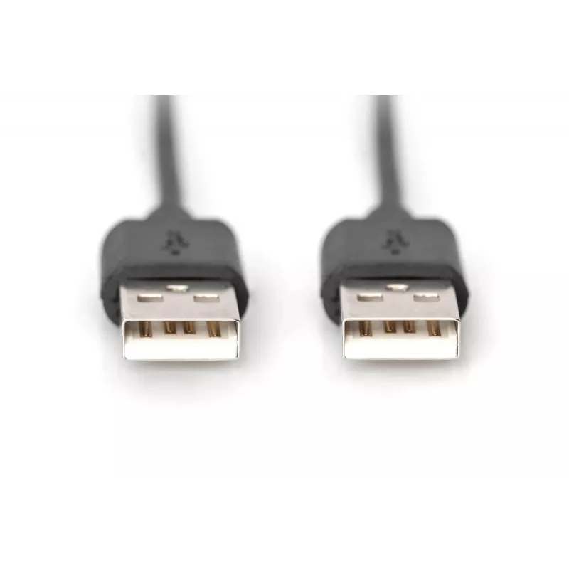 Assmann USB prepojovací kábel, Type-A M/M, 3,0 m, kompatibilný s USB 2.0, UL, čierny (AK-300100-030-S)