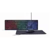 Káblová Full-Size klávesnica s myšou Gembird KBS-UML-01 — USB, QWERTY US, 104 tlačidiel, čierna