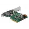 DeLOCK 90299 Karta PCIe x4, 1x USB Type-C + 1x USB Type-A, USB 3.2 Gen 2 (10 Gbps)