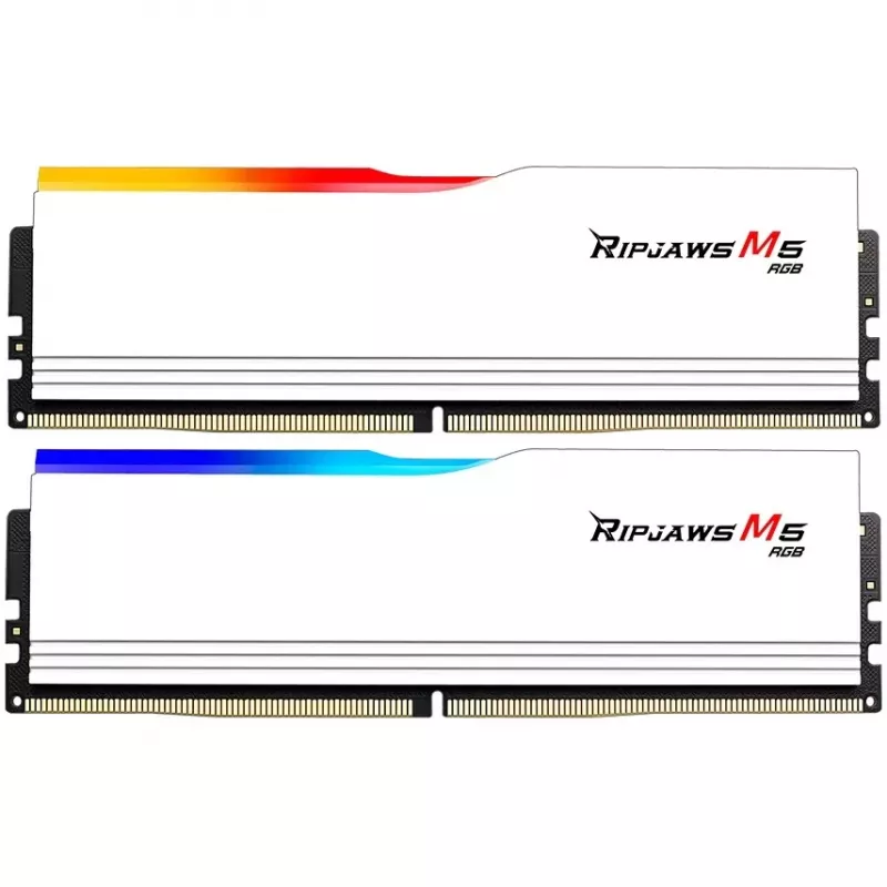DIMM 32 GB DDR5-6000 (2x 16 GB) Dual-Kit, pamäť biela, F5-6000J3636F16GX2-RM5RW, Ripjaws M5, INTEL XMP