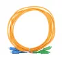 Optický kábel Extralink EX.9281, FTTH G.652D, SC‑SC, 3 m, duplex, žltý
