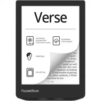 PocketBook Verse – 15,2 cm (6 palcov) – E Ink Carta – 758 x 1024 pixelov – ACSM – DOCX – AZW – DjVu – PRC – AZW3 – EPUB – MOBI – RTF – EPUB DRM – FB2 – PDF – CBR – FB2.ZIP – PDF DRM – TXT