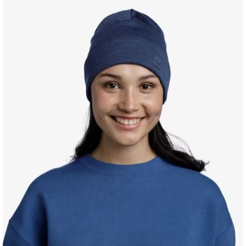 BUFF MERINO HEAVYWEIGHT BEANIE SOLID NIGHT modrá