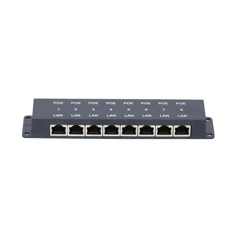 Extralink 8-port PoE injektor, 8x 100 Mb/s RJ45