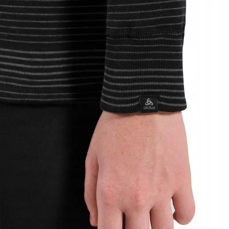 Odlo Set lang ACTIVE WARM ECO SET detská spodná bielizeň, veľkosť 116 cm, čierna a sivá
