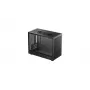 DeepCool CH160 PLUS R-CH160-BKNGM0-G kompaktná počítačová skriňa (SFF), Mini-ITX/Micro-ATX, tvrdené sklo, čierna