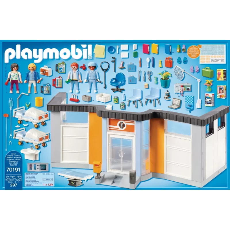 Figúrka Playmobil 70191 Zariadené nemocničné krídlo 297 dielov