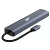 Adaptér HUB USB C 6in1 - HDMI, USBx3, PD, RJ-45