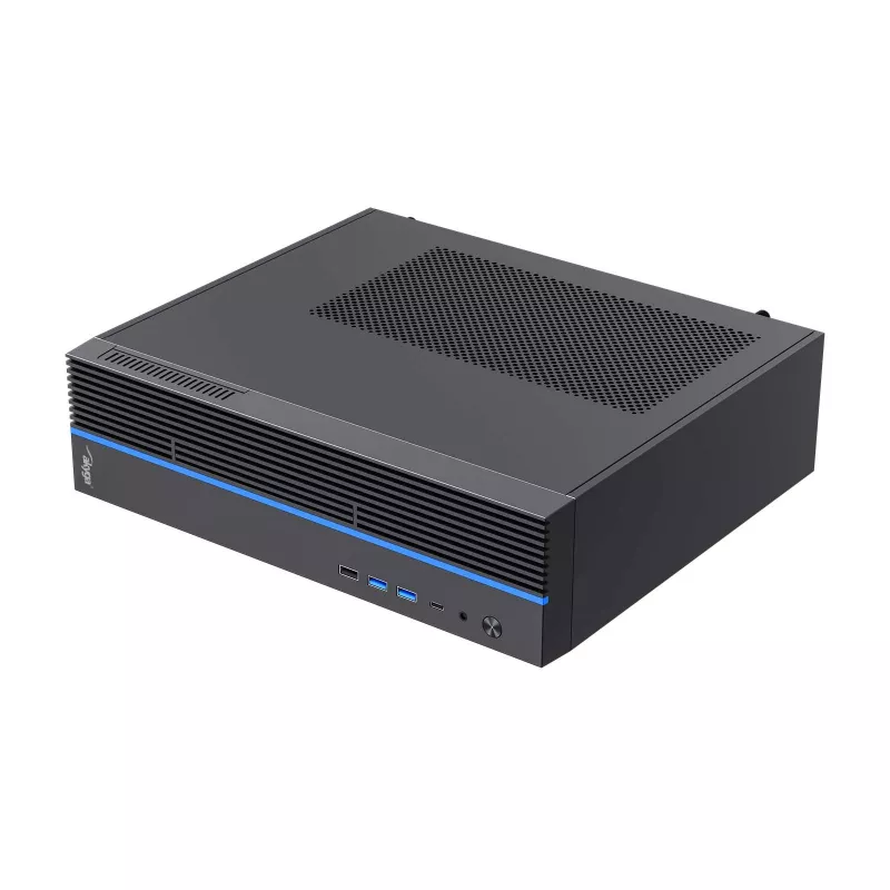 Akyga AK-302-01BL SFF PC skriňa, Micro-ATX / Mini-ITX, USB-C + 2x USB 3.0 + USB 2.0, bez napájacieho zdroja, čierna