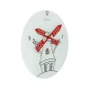 NeXtime hodiny 8807 Windmil, Ø30 cm, nástenné, biele/čierne/červené