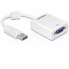 Videokábel adaptér DeLOCK 61766 0,125m VGA DisplayPort biely