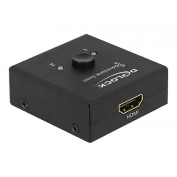 DeLock HDMI 2-1 obojsmerný 4K 60 Hz kompaktný - Retail Box - video/audio switch - 2 x HDMI - desktop (64072)