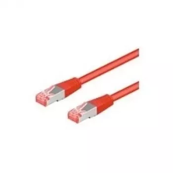 Wentronic Goobay CAT 6a patch kábel, S/FTP (PiMF), červený, 3 m – LSZH bez halogénov, meď (93786)