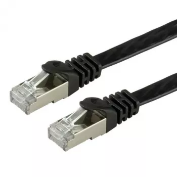 VALUE - patch kábel - RJ-45 (M) na RJ-45 (M) - 1 m - FTP - CAT 6a - bezhalogénový, zalievaný, lanko, plochý - čierny (21.99.0831)