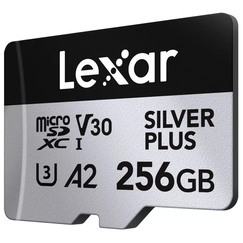 Pamäťová karta microSD 256GB C10 A2 U3 V30 205/150MB/s Silver Plus