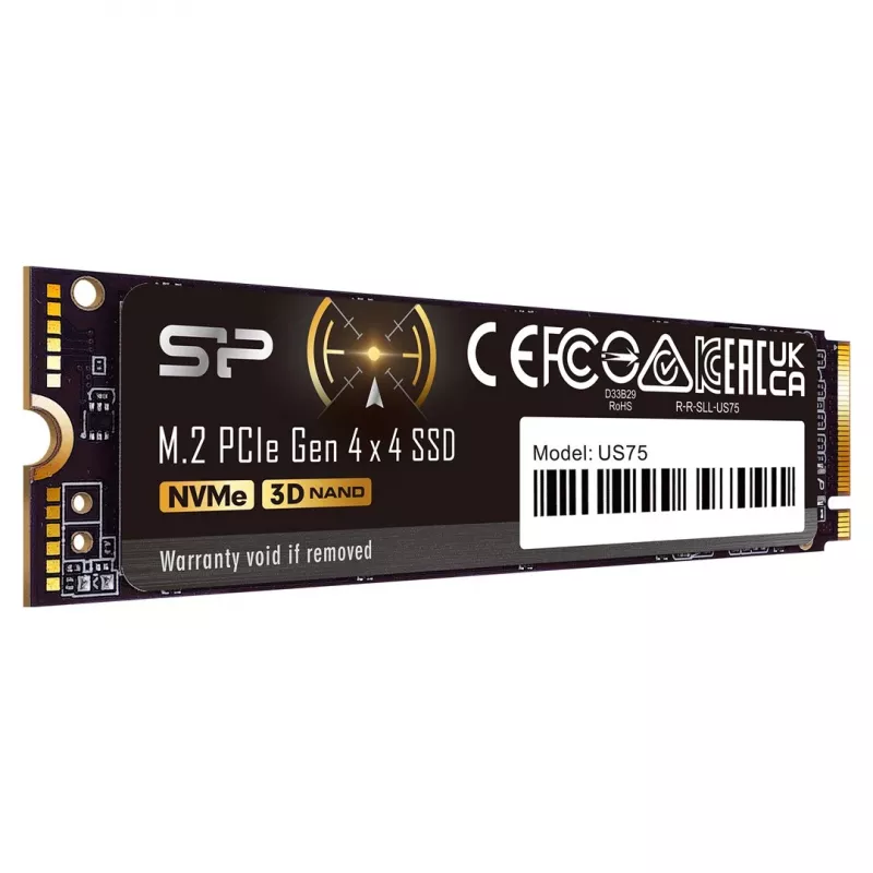 SSD M.2 2280 2 TB Silicon Power US75 PCIe 4.0 NVMe, čítanie 7000 MB/s, zápis 6000 MB/s