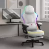 RGB biela meshová herná stolička