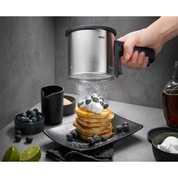 Kuchynské sitko GEFU SIVA, plast a nerez, okrúhle, priemer 10,5 cm