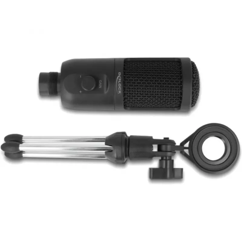 Delock - mikrofón - USB - čierny (66832)