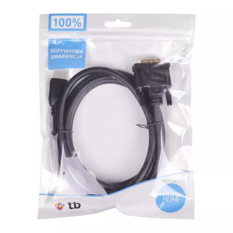 TB HDMI-DVI kábel 1,8 m pozlátený, DVI 24+1