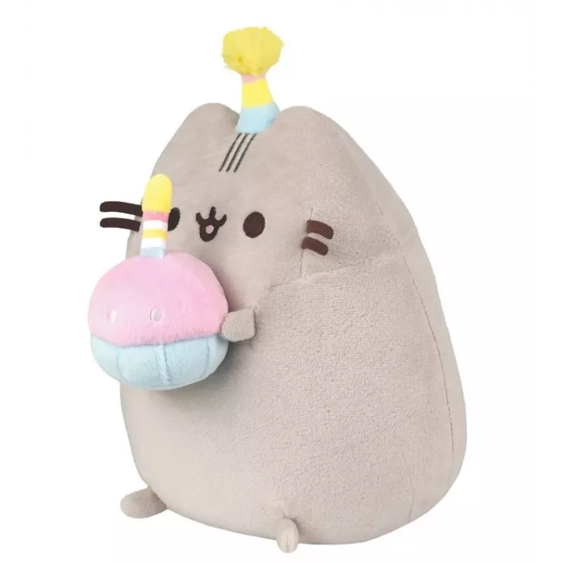 Plüšová hračka Pusheen od Pusheen — 24 cm narodeninová čiapka s tortou plüšová hračka