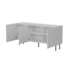 Komoda Cama Meble LUCCA 3D 165x40x80 cm, biela, korpus z drevotriesky