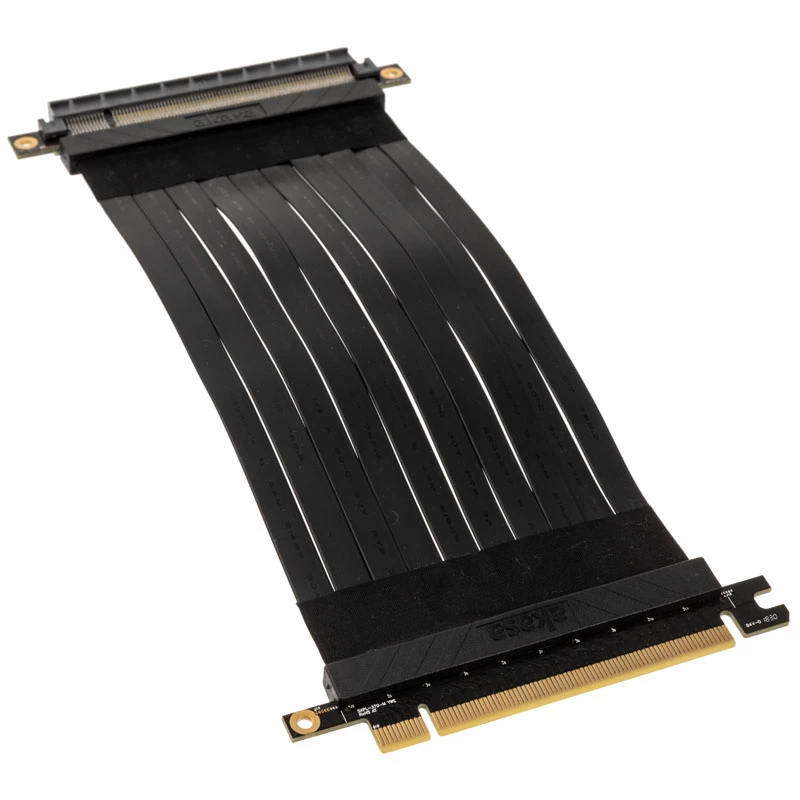 Riser kábel Akasa RISER čierny X2 Premium PCIe 3.0 x16 20 cm