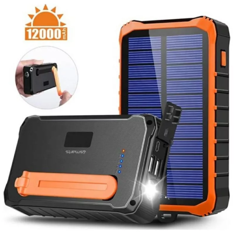 Powerbank Propper Solar 12000mAh sivý