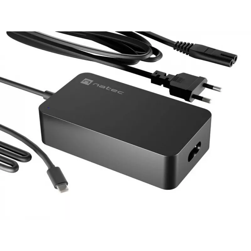 NATEC Grayling USB-C 45W napájací zdroj univerzálny čierny