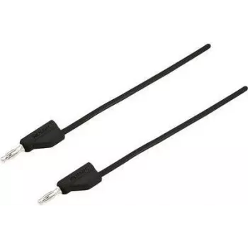 VOLTCRAFT skúšobný vodič [konektor samec 4 mm - konektor samec 4 mm] 5 m čierna MSB-300 (MSB-300-5-SW)