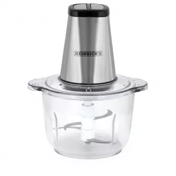 Elektrický drvič HEINRICH'S HMZ 8850, 500 W, misa 2 l, 4 čepele, technopolymér, strieborná