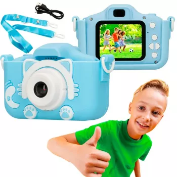 Digitálna detská kamera Extralink H27 Single modrá — 1080P 30fps, 2,0 palcový displej