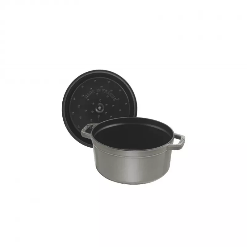 Cocotte Staub 20 cm sivá liatina