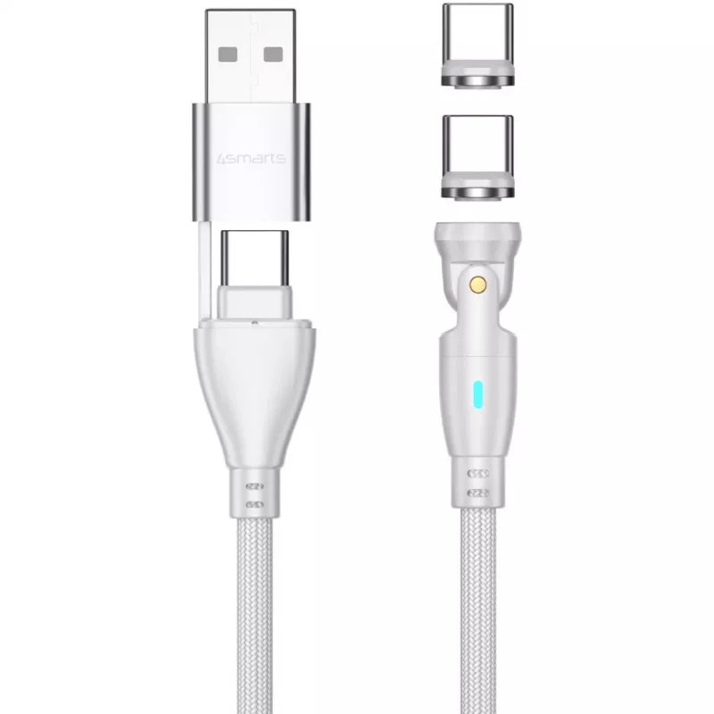 USB kábel 4smarts 541236 USB 2.0 1,8 m USB C biely