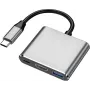 XtremeMac XWH-HUB3-13 dokovacia stanica pre notebook a replikátor portov káblová USB Type-C strieborná (XWH-HUB3-13)