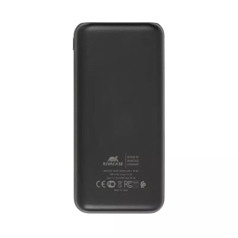 Powerbank USB 20000MAH/VA2071 čierna Rivacase