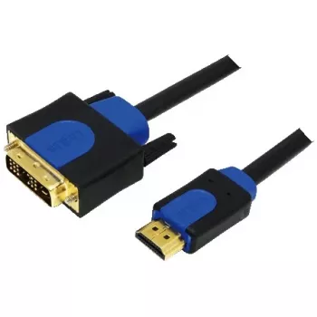 Videokábel adaptér LogiLink CHB3102 2 m HDMI DVI-D čierny modrý