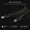 Green Cell PowerStream KABGC07 kábel USB-C na Lightning, 1 m, PD, Apple MFi, čierny