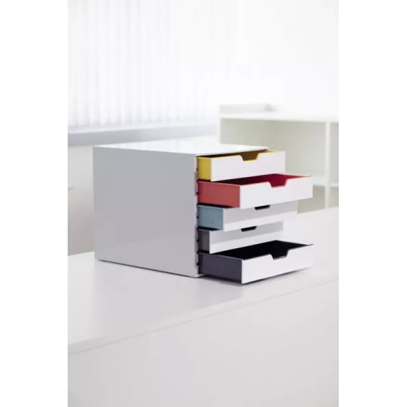 Durable VARICOLOR Mix 5 krabica na dokumenty plastová viacfarebná biela 762527