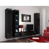 Cama vitrína VIGO '180' 180/40/30 čierna/čierna lesk