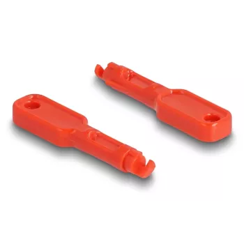 Blokátor portov DeLOCK 20928 RJ-45 červený plast 11 ks