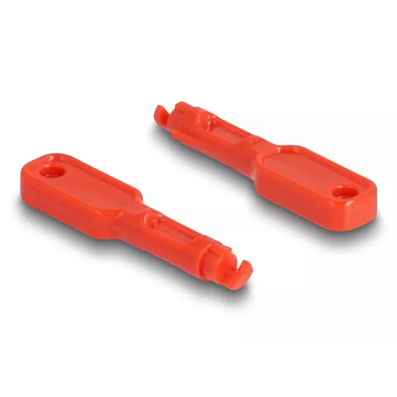 Blokátor portov DeLOCK 20928 RJ-45 červený plast 11 ks