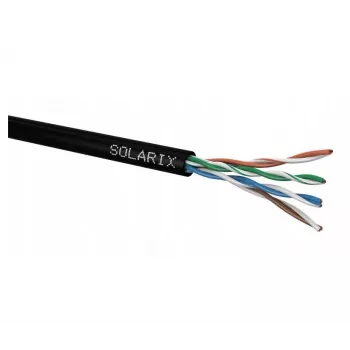 Sieťový kábel Solarix SXKD-5E-UTP-PE UTP CAT5E 305m čierny