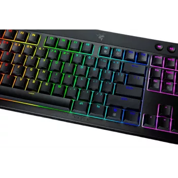 Razer | BlackWidow V4 Low-Profile Tenkeyless HyperSpeed | klávesnica | bezdrôtová | US | Bluetooth | čierna | žlté spínače