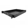 Delock - Rack zásuvka - čierna - 1U - 48,3 cm (19 palcov)