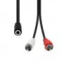 Audio kábel ProXtend M3F2XRCA-002 — 3-polový (Mini XLR) na 2×RCA, 1,5 m