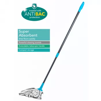 Teleskopická mop Beldray LA049179UFFEU7 s antibac náplňou, nastaviteľná rukoväť