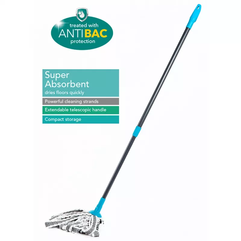 Teleskopická mop Beldray LA049179UFFEU7 s antibac náplňou, nastaviteľná rukoväť
